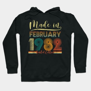 February 1982 Limited Edition Vintage 38th Bday 38 Years Old Hoodie